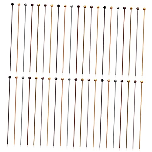 ORFOFE 200 Stück Kugelkopf Kettelstifte Silberton Schmuckherstellung Zubehör für Ohrringe Anhänger Armbänder Halsketten DIY Basteln Flexibel Biegsam von ORFOFE