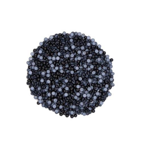 ORFOFE 2000 Stück Schwarze Rund Abs Künstliche Perlen Flatback Perlen zum Basteln DIY Schmuckherstellung Beading Kits für Armbänder und Dekoration von ORFOFE