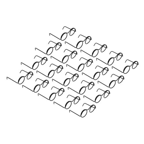 ORFOFE 20Stücke Mini Puppenbrille Runde Rahmenlose Brillen für Puppen für DIY Projekte und Fotografie Hochwertige Puppenzubehör Kreative von ORFOFE