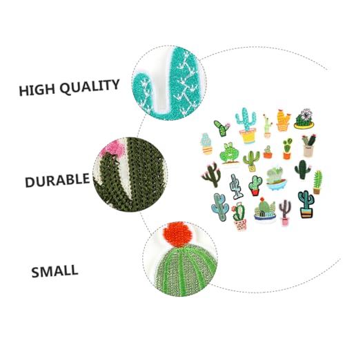 ORFOFE 22 Stück Teiliges Bestickte Aufnäher Cactus motive Vielseitige Kleidung Applikationen zum Nähen und Aufbügeln Strapazierfähige DIY Stoffpatches für Jacken Taschen Schuhe Hüte von ORFOFE