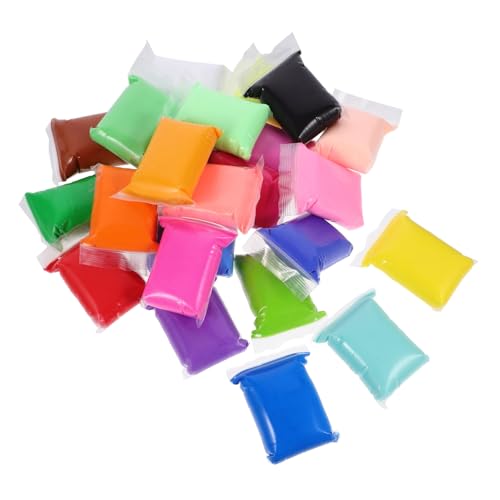 ORFOFE 24 Packungen Farben Modelliermasse für Ungiftige Lufttrocknende Knetmasse DIY Bastelset für Mädchen und Jungen Kreativ und Langlebig Handwerksmaterial für Kinderkreation von ORFOFE