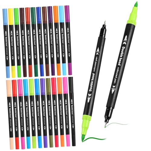 ORFOFE 24 Stück Teiliges Aquarell Brush Pen Dualspitze Wasserbasierte Farbstifte mit Weicher Pinsel und Feiner Spitze Lichtechte Tragbare Marker für Kalligrafie Zeichnung und Ausmalen ORFOFE 24 Stück Teiliges Aquarell Brush Pen Dualspitze Wasserbasierte Farbstifte mit Weicher Pinsel und Feiner Spitze Lichtechte Tragbare Marker für Kalligrafie Zeichnung und Ausmalen von ORFOFE