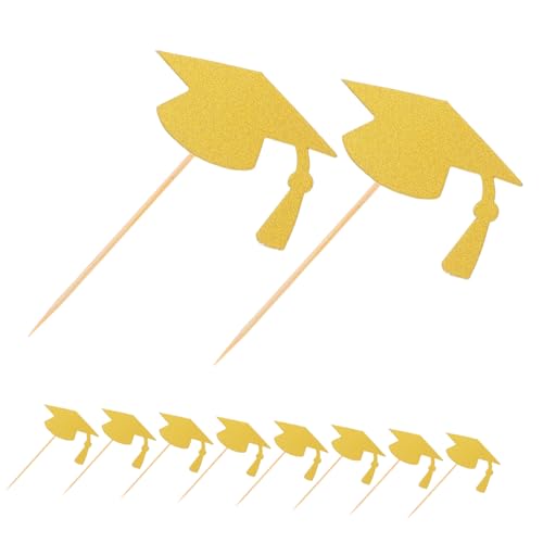 ORFOFE 24 Stück Teiliges Goldene Bachelorhut Cake Toppers Kreative Abschluss Tortendeko für Kuchen und Cupcakes Einfach Einsetzbar für Schulabschluss und Partydekorationen ORFOFE 24 Stück Teiliges Goldene Bachelorhut Cake Toppers Kreative Abschluss Tortendeko für Kuchen und Cupcakes Einfach Einsetzbar für Schulabschluss und Partydekorationen von ORFOFE