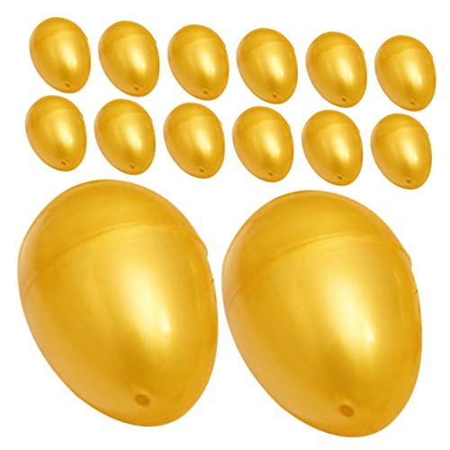 ORFOFE 24 Stück Teiliges Goldene Kunststoff Eier Befüllbare Spielzeugeier für Ostern Partydekoration Sichere Glatte Oberfläche für Süßigkeiten und Kleine Geschenke ORFOFE 24 Stück Teiliges Goldene Kunststoff Eier Befüllbare Spielzeugeier für Ostern Partydekoration Sichere Glatte Oberfläche für Süßigkeiten und Kleine Geschenke von ORFOFE