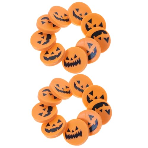 ORFOFE 24 Stück Teiliges Halloween Radiergummi Kürbis Motiv Kleine Radiergummis Leicht Tragbar Sichere Gummi Materialien als Treat Bag Füller für Schule und Party von ORFOFE