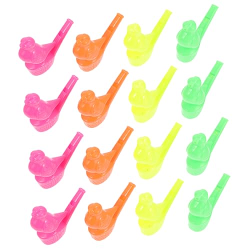 ORFOFE 24 Stück Teiliges Plastikpfeifen Niedliche Vogelpfeifen Musikinstrumente Farbenfrohe Sichere Spielzeugpfeifen für Kreative Leicht und Langlebig für Geburtstage und Zufällige Farbe von ORFOFE