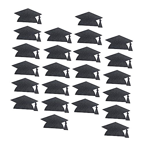 ORFOFE 24Stücke Graduation Aufkleber Selbstklebende Kapfömige Sticker für Partydekoration Vielseitig Einsetzbar für Wassertassen Kuchen und Langlebig und Einfach von ORFOFE