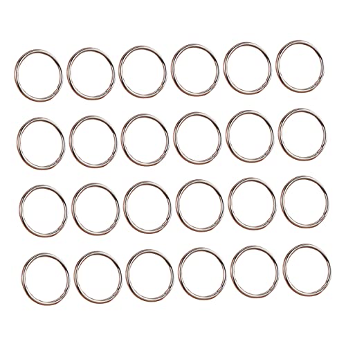 ORFOFE 24Stücke Metall Schlüsselringe für DIY Schlüsselanhänger Flachring Schlüsselring für Bastelprojekte und Schlüsselorganisation von ORFOFE