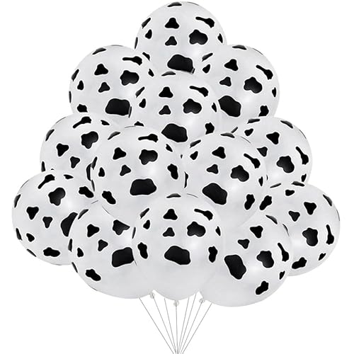 ORFOFE 25 Stück Teiliges Kuh Luftballon mit Lustigem Kuhmuster Große Partydekoration für Kindergeburtstag und Western Cowboy Themenfeier von ORFOFE