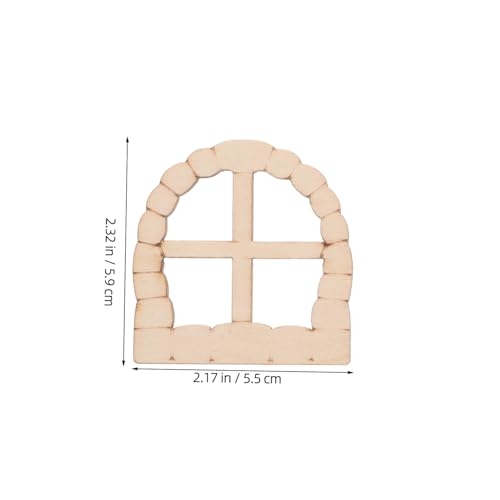 ORFOFE 25 Stück Teiliges Miniatur Holz Fenster und Tür Set Unlackiert DIY Bastelset für Garten Balkon Feenhaus Dekoration Modellbau Zubehör von ORFOFE