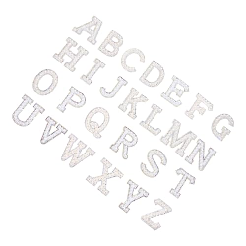 ORFOFE 26 Stück Teiliges Buchstaben Aufnäher mit Perlen und Strass Bestickte Alphabet Patches zum Aufnähen oder Aufbügeln Kreative Textil Applikationen für DIY Kleidung und Taschen von ORFOFE