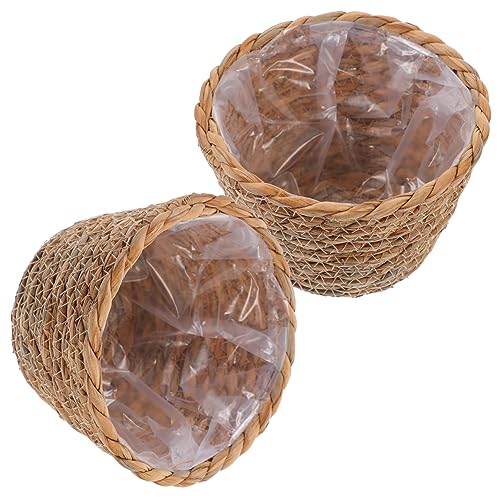ORFOFE 2stücke Geflochtene Blumenkorb Aus Rustikaler Pflanztopf Für Innenräume Hochzeitsdekoration Und Wohnaccessoires Langlebig Und Stilvoll ORFOFE 2stücke Geflochtene Blumenkorb Aus Rustikaler Pflanztopf Für Innenräume Hochzeitsdekoration Und Wohnaccessoires Langlebig Und Stilvoll von ORFOFE