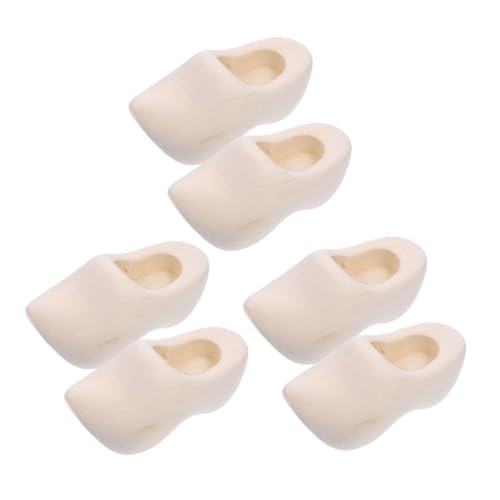 ORFOFE 3 Paare Miniatur Holzschuhe Unbemalte Puppenhaus Deko Klompen Holzmodelle DIY Zubehör für Mini Haus Dekoration ORFOFE 3 Paare Miniatur Holzschuhe Unbemalte Puppenhaus Deko Klompen Holzmodelle DIY Zubehör für Mini Haus Dekoration von ORFOFE