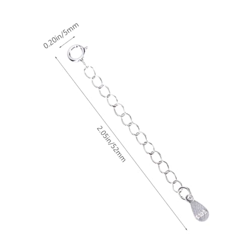 ORFOFE 3 Stück Sterling Silber Verlängerungskette mit Federring Verschluss Verstellbare Schmuckverlängerungsketten für Armband und Halskette Glänzend Nickelfrei für DIY ORFOFE 3 Stück Sterling Silber Verlängerungskette mit Federring Verschluss Verstellbare Schmuckverlängerungsketten für Armband und Halskette Glänzend Nickelfrei für DIY von ORFOFE