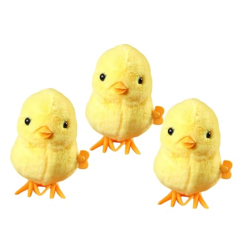 ORFOFE 3 Stück Teiliges Aufziehspielzeug Hühnchen Springendes Wind up Tier Kinderparty Mitgebsel Lustige Lernspielzeuge Geschenk für Geburtstag und Kinderfest von ORFOFE