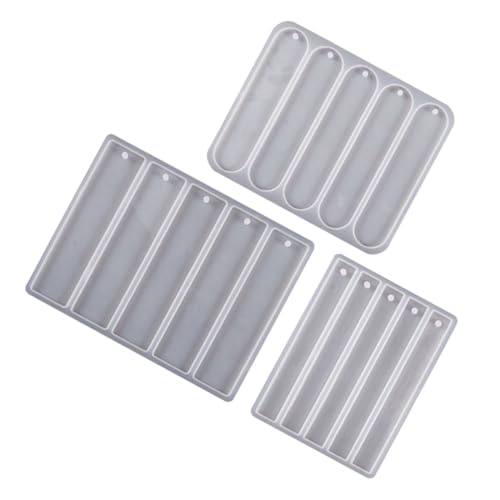 ORFOFE 3 Stück Teiliges Silikon epoxidharz Lesezeichen Formen Rechteckig und Oval DIY Bastelset für Individuelle Buchzeichen mit Glitzer Getrockneten Blumen für Kreative Geschenkideen von ORFOFE
