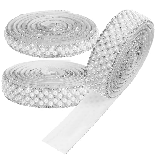 ORFOFE 3 Stück Teiliges Strassband mit Perlenbesatz Flexibles Dekoband Selbstklebendes Bastelband mit Glasperlen und Funkelnden Strasssteinen für Schmuckherstellung und DIY Verzierung ORFOFE 3 Stück Teiliges Strassband mit Perlenbesatz Flexibles Dekoband Selbstklebendes Bastelband mit Glasperlen und Funkelnden Strasssteinen für Schmuckherstellung und DIY Verzierung von ORFOFE