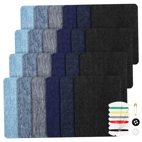 ORFOFE 30 Stück Jeans Flicken zum Aufbügeln Baumwolle Innenflicken zum Reparieren von Kleidung Strapazierfähige Patches für Jeans mit Einfachem Bügelanwendung ORFOFE 30 Stück Jeans Flicken zum Aufbügeln Baumwolle Innenflicken zum Reparieren von Kleidung Strapazierfähige Patches für Jeans mit Einfachem Bügelanwendung von ORFOFE