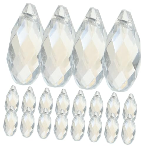 ORFOFE 30 Stück Teiliges Facettierte Kristall glasperlen in Tropfenform Langlebige Schmuck Spacer Perlen zum Auffädeln für DIY Armbänder Halsketten Ohrringe und Handgefertigte von ORFOFE