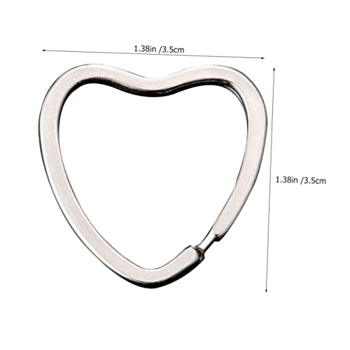 ORFOFE 30 Stück Teiliges Herzform Schlüsselringe aus Stabilem Metall Handgefertigte Vielseitige Split Ringe für Schlüsselanhänger DIY Bastelprojekte Kleine Schlüsselringe für Sicheren von ORFOFE