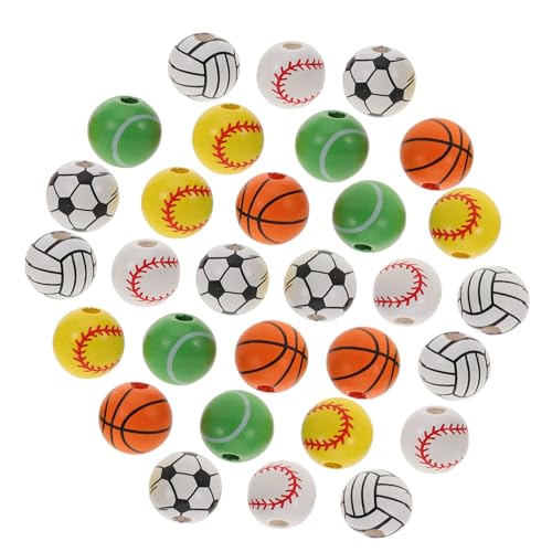 ORFOFE 30 Stück Teiliges Holzperlen Ball motiv Robuste Runde Spacer beads mit Bohrung Vielseitige DIY Schmuckperlen für Halsketten Armbänder und Bastelarbeiten ORFOFE 30 Stück Teiliges Holzperlen Ball motiv Robuste Runde Spacer beads mit Bohrung Vielseitige DIY Schmuckperlen für Halsketten Armbänder und Bastelarbeiten von ORFOFE