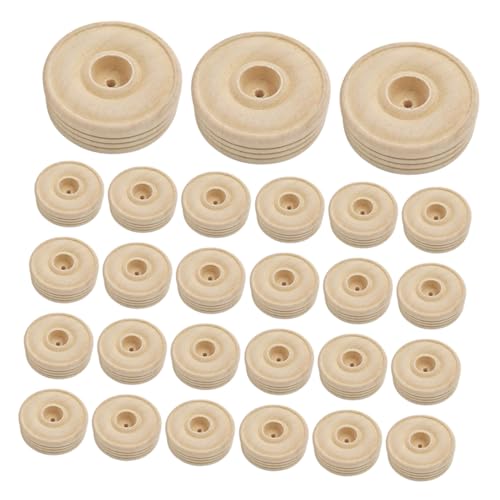 ORFOFE 30 Stück Teiliges Kleine Runde Holzräder aus Massivem Holz Langlebige Bastel und Spielzeugzubehör Vorgebohrt für Einfache Montage für DIY Modelle und Kinderhandwerk ORFOFE 30 Stück Teiliges Kleine Runde Holzräder aus Massivem Holz Langlebige Bastel und Spielzeugzubehör Vorgebohrt für Einfache Montage für DIY Modelle und Kinderhandwerk von ORFOFE