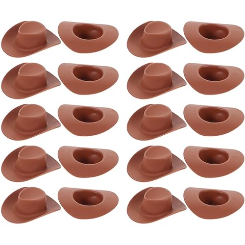 ORFOFE 30 Stück Teiliges Mini Cowboyhüte Filigrane Puppenhüte aus Leichtem Material Vielseitige DIY Dekoration für Puppen Handliche Braune Mini Hüte für Bastelprojekte und Puppenhaus ORFOFE 30 Stück Teiliges Mini Cowboyhüte Filigrane Puppenhüte aus Leichtem Material Vielseitige DIY Dekoration für Puppen Handliche Braune Mini Hüte für Bastelprojekte und Puppenhaus von ORFOFE