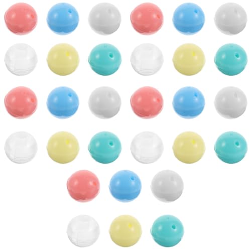 ORFOFE 30 Stück Teiliges Mini Runde Kapseln Transparent und Farbverlauf Leere Plastik-preisdosen für Spielzeugautomaten Sammelobjekte und Diy-dekoration Tragbare und Sichtbare Kapseln von ORFOFE