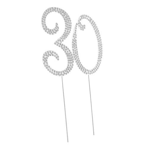 ORFOFE 30-jähriger Kucheneinsatz Alles Gute zum Geburtstag Cupcake Topper Valentinstag Kuchen Topper Aluminiumlegierung Silber ORFOFE 30-jähriger Kucheneinsatz Alles Gute zum Geburtstag Cupcake Topper Valentinstag Kuchen Topper Aluminiumlegierung Silber von ORFOFE