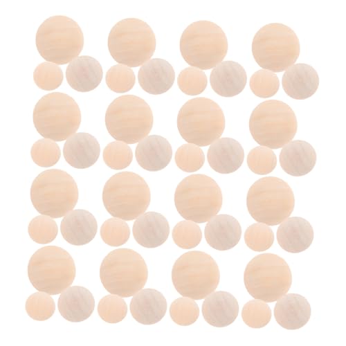 ORFOFE 300 Stück Halbe Holzperlen Unvollendete Bastelkugeln für Diy Projekte Flexible Verwendung Bildung Heimdekoration und Partys Langlebige für von ORFOFE
