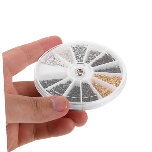 ORFOFE 3000 Stück Teiliges Crimpperlen Kupfer Schmuckzubehör für DIY Armbänder und Ohrringe Einfache Quetschperlen für Sicheren Halt und Vielseitige Schmuckherstellung von ORFOFE