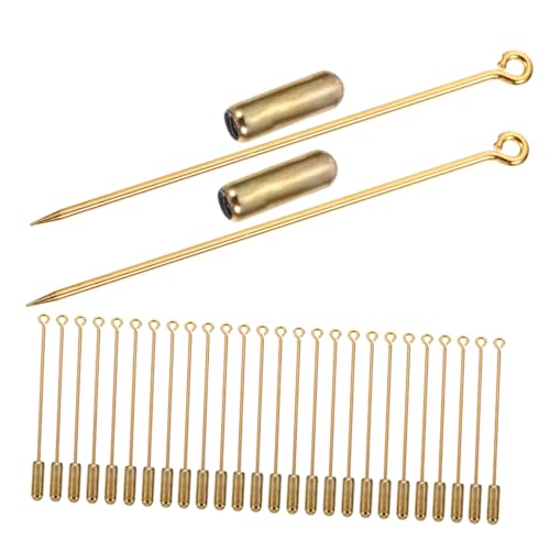 ORFOFE 30Stücke Broschennadeln Kupfer mit Sicherheitsverschlüssen für DIY Schmuck und Kreative Projekte Langlebig Elegantes Design für Geeignet von ORFOFE