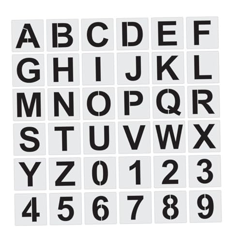 ORFOFE 36 Stück Teiliges Buchstaben Zahlenschablonen Langlebigem Waschbarem Wiederverwendbare Malvorlagen für Zeichnen und Basteln Praktisches Alphabet Zahlen stencil ORFOFE 36 Stück Teiliges Buchstaben Zahlenschablonen Langlebigem Waschbarem Wiederverwendbare Malvorlagen für Zeichnen und Basteln Praktisches Alphabet Zahlen stencil von ORFOFE