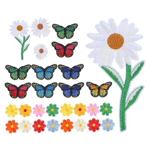ORFOFE 39 Stück Teiliges Bestickte Schmetterling Blumen applikationen zum Aufbügeln Vielseitige DIY stoffflicken für Kleidung Taschen Hüte Geeignet zum Reparieren und Verzieren Shirts ORFOFE 39 Stück Teiliges Bestickte Schmetterling Blumen applikationen zum Aufbügeln Vielseitige DIY stoffflicken für Kleidung Taschen Hüte Geeignet zum Reparieren und Verzieren Shirts von ORFOFE