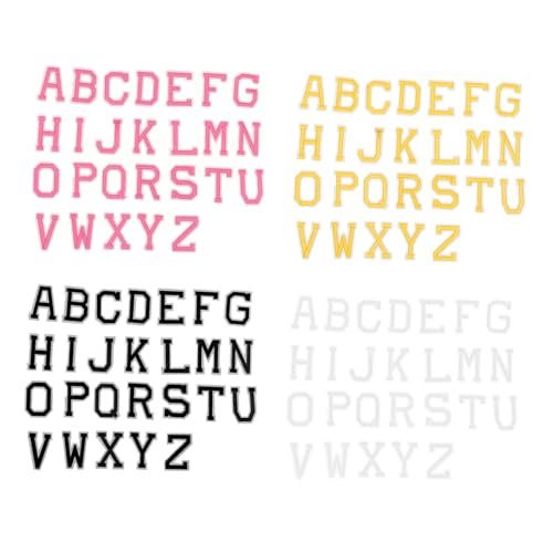 ORFOFE 4 Sätze Bügelbare Buchstaben Patches Farbige Applikationen Weiß Rosa Schwarz Gelb DIY Aufnäher zum Aufbügeln für Kleidung Rucksäcke Schuhe Strapazierfähige Stoffflicken ORFOFE 4 Sätze Bügelbare Buchstaben Patches Farbige Applikationen Weiß Rosa Schwarz Gelb DIY Aufnäher zum Aufbügeln für Kleidung Rucksäcke Schuhe Strapazierfähige Stoffflicken von ORFOFE