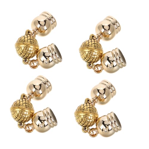 ORFOFE 4 Stk. Teiliges Schmuck Magnetverschluss Starker Sicherer Schmuckverbinder für Halsketten und Schals Vielseitig Einsetzbar für DIY Schmuckherstellung Einfach zu Befestigen und von ORFOFE