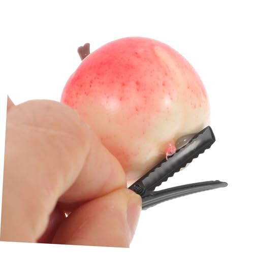 ORFOFE 4 Stück Apfel Haarspangen für Frauen und Mädchen Leichte Kleine Haarklammern mit Kreativem Frucht design Vielseitiges Haar accessoire für Party Alltag und Festtage von ORFOFE