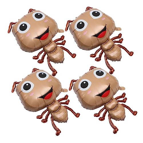 ORFOFE 4 Stück Teiliges Aufblasbare Folienballons Ameisen Design Bunte Tier Motivballons für Kinderparty Stabile Tier Luftballons als Deko für Geburtstag und Fotohintergrund von ORFOFE