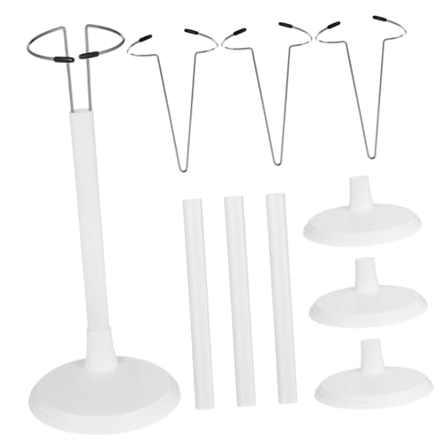 ORFOFE 4 Stück Teiliges Puppenständer Hohe Weiße Verstellbare Doll Support Racks mit Teleskopfunktion Stabile Doll Holder Stands für Figuren Actionfiguren Puppenaufbewahrung im Heim und von ORFOFE