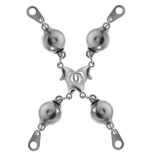 ORFOFE 4 Stück Teiliges Schmuckverschluss Legierung Silberfarbene Armbandverlängerung mit Starkem Magnetverschluss Installieren Passend für Halsketten und Armbänder Langlebig und ORFOFE 4 Stück Teiliges Schmuckverschluss Legierung Silberfarbene Armbandverlängerung mit Starkem Magnetverschluss Installieren Passend für Halsketten und Armbänder Langlebig und von ORFOFE