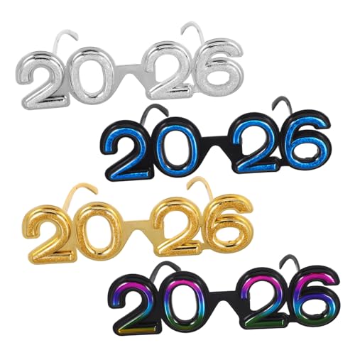 ORFOFE 4 Stück Zahlenbrille Partybrille Year Silvester Foto Requisiten Pc Material Bunt für Feier Weihnachten Halloween Abschlussfeier Langlebig Auffällig ORFOFE 4 Stück Zahlenbrille Partybrille Year Silvester Foto Requisiten Pc Material Bunt für Feier Weihnachten Halloween Abschlussfeier Langlebig Auffällig von ORFOFE
