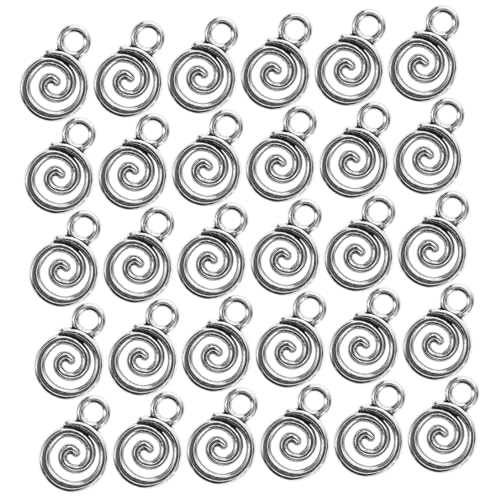 ORFOFE 40 Stück Antik Silberne Wirbel Anhänger Diy Schmuckzubehör für Armbänder und Ohrringe für Basteln und Designs von ORFOFE