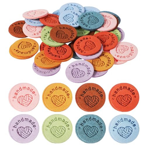ORFOFE 40 Stück Handmade Labels aus Weichem Mikrofaser Kunstleder Farben Klare Muster Genähte DIY Etiketten für Kleidung Taschen Strickwaren und Bastelprojekte ORFOFE 40 Stück Handmade Labels aus Weichem Mikrofaser Kunstleder Farben Klare Muster Genähte DIY Etiketten für Kleidung Taschen Strickwaren und Bastelprojekte von ORFOFE