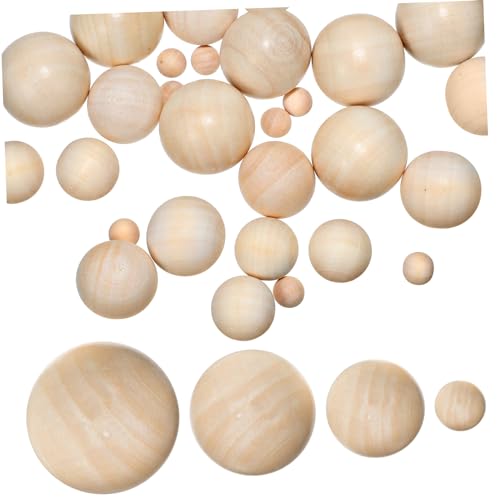 ORFOFE 40 Stück Holzkugeln Teilig Natürliche Bastelholzperlen Rund Glatt für DIY Schmuck Heimdeko Handwerk Vielseitig Kombinierbar ORFOFE 40 Stück Holzkugeln Teilig Natürliche Bastelholzperlen Rund Glatt für DIY Schmuck Heimdeko Handwerk Vielseitig Kombinierbar von ORFOFE