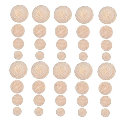 ORFOFE 40 Stück Teiliges Halbe Holzperlen aus Naturholz Halbkugeln für DIY Bastelprojekte Robust und Vielseitig zum Bemalen und Gestalten ORFOFE 40 Stück Teiliges Halbe Holzperlen aus Naturholz Halbkugeln für DIY Bastelprojekte Robust und Vielseitig zum Bemalen und Gestalten von ORFOFE