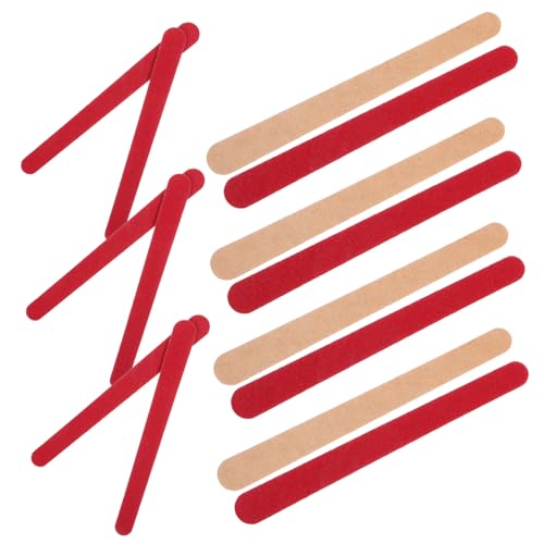 ORFOFE 40 Stück Teiliges Modell Polierstäbe Schleifstäbe Doppelseitig Langlebig Geeignet für Kunststoff und Holzfeinarbeiten Präzise Schleifpapier Sticks für Modellbearbeitung von ORFOFE