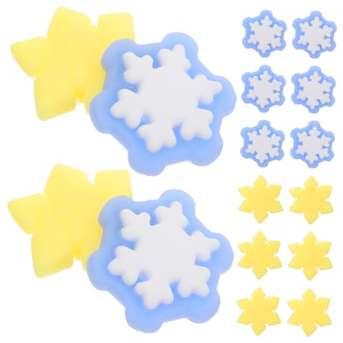 ORFOFE 40 Stück Teiliges Schneeflocken Zappelspielzeug Weiches TPR Material Stressabbauendes Fidget Toy Glatte Oberfläche Starke Rückstellkraft als Weihnachts Mitgebsel für Party und Büro von ORFOFE
