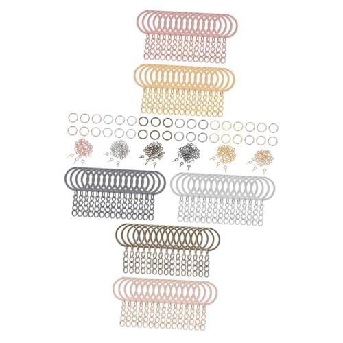 ORFOFE 450Stücke Schlüsselkettenringe Bunte Sprungringe und Schraubstifthaken für DIY Schmuck Schlüsselanhänger und Bastelprojekte für und Kreative Handarbeiten von ORFOFE