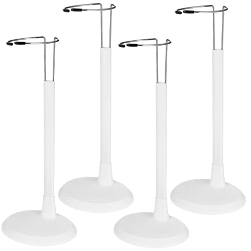 ORFOFE 4Stücke Puppenständer aus Weißem Höhenverstellbare Puppenhalterungen für Puppen Figuren und Actionfiguren Praktische Organizer für Zuhause und Schaufenster von ORFOFE