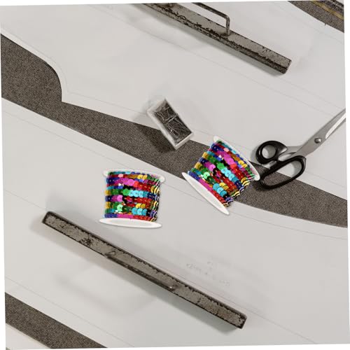 ORFOFE 5 Rollen Bunte Paillettenbänder Pailletten trim für DIY Kleidung Haarreifen Dekoration Langlebig und Widerstandsfähig für Handwerk und Festliche Anlässe von ORFOFE